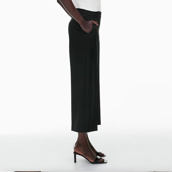 Aritzia Babaton Overtake Pants Relaxed Softly Structured Wide Leg Grey Size 4 - Picture 4 of 9